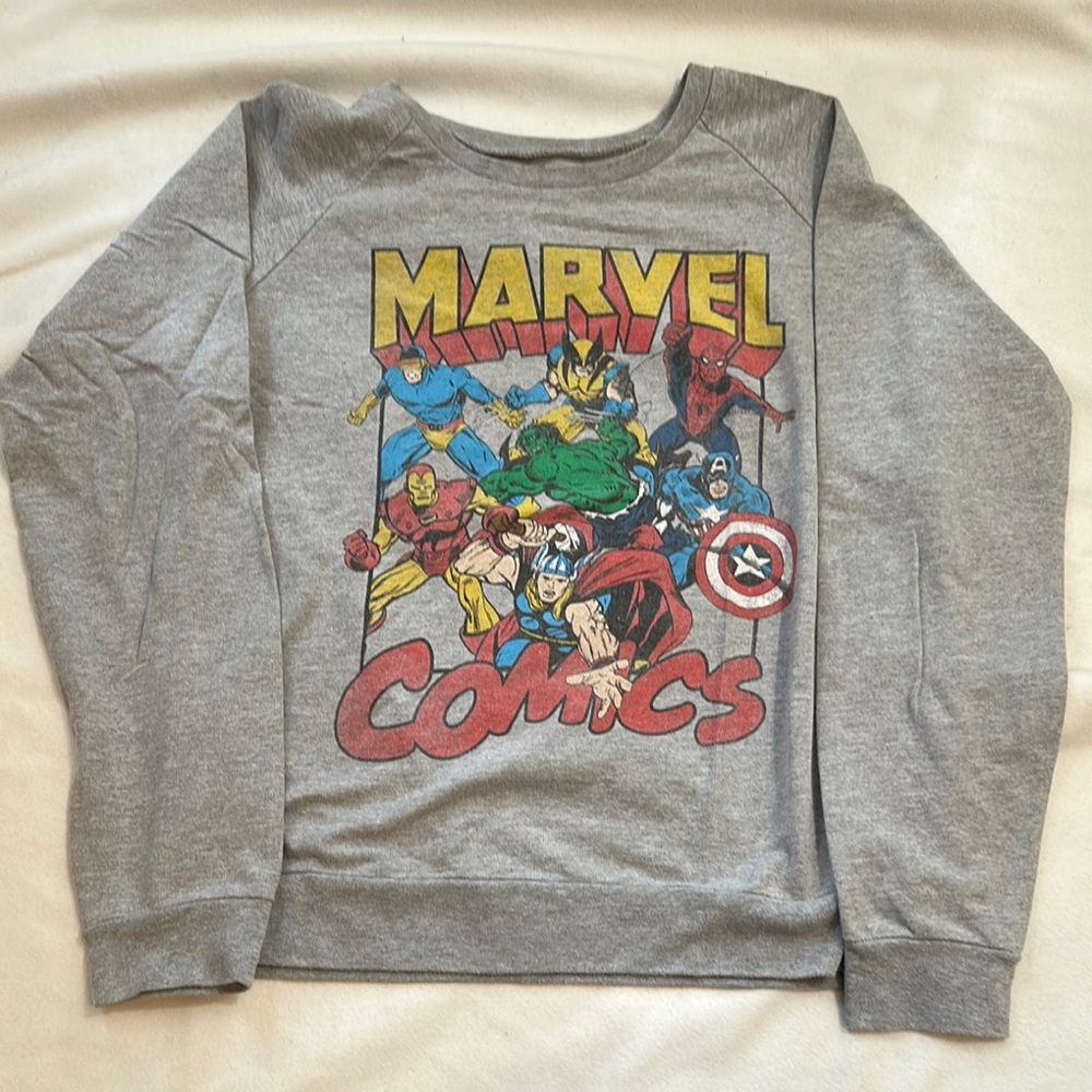 Marvel Comics Gray long sleeve shirt size large